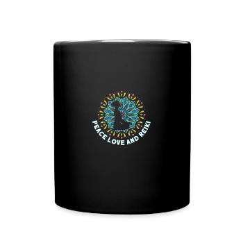 Reiki Symbol Reiki Meister Reiki Kristall Geschenk - Tasse einfarbig - Schwarz - Vorne