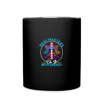 Reiki Symbol Reiki Meister Reiki Kristall Geschenk - Tasse einfarbig - Schwarz - Vorne