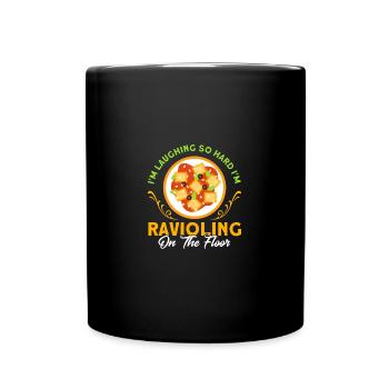 Nudeln Nudel Liebhaber Lasagne Spaghetti Geschenk - Tasse einfarbig - Schwarz - Vorne