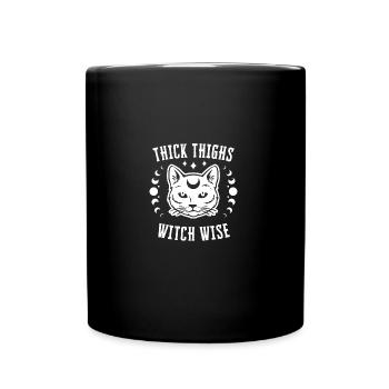 Thick Thighs Witch Wise Halloween - Full Colour Mug - black - Front