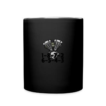 V8 Engine 1-8-7-2-6-5-4-3 Fire Order - Tasse einfarbig - Schwarz - Vorne
