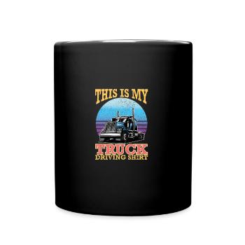 Camionneur Diesel Big Rig Semi-Remorque Camion Chauffeur - Mug uni - noir - Devant