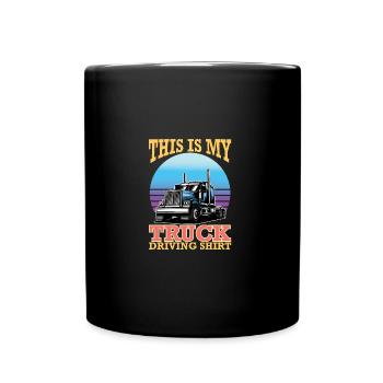 Camionneur Diesel Big Rig Semi-Remorque Camion Chauffeur - Mug uni - noir - Devant