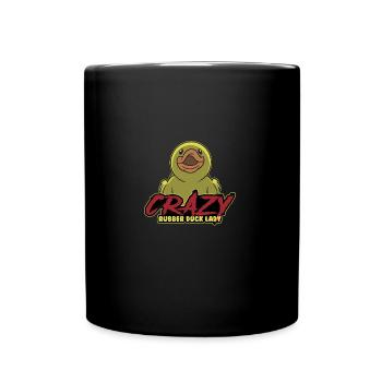 Crazy Rubber Duck Lady Duck Lover - Tasse einfarbig - Schwarz - Vorne