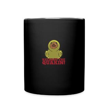 Yellow Duck Release The Quackin! Funny - Tasse einfarbig - Schwarz - Vorne