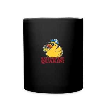Yellow Duck Release The Quackin! Funny - Tasse einfarbig - Schwarz - Vorne