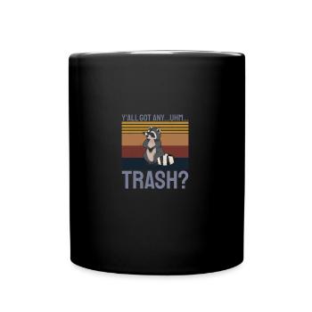 Raccoon Y'all Got Any Trash - Full Colour Mug - black - Front