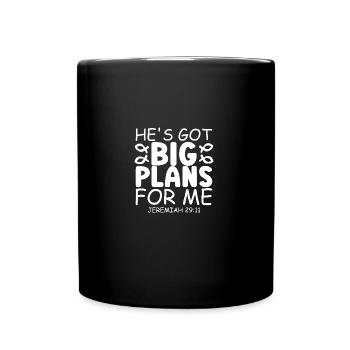 Christian He's Got Big-Plans For Me Jesus - Full Colour Mug - black - Front