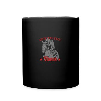 Derby Day Off The Races Horse Racing - Full Colour Mug - black - Front