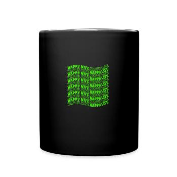 Happy Wife Happy Life Engagement Marriage - Tasse einfarbig - Schwarz - Vorne