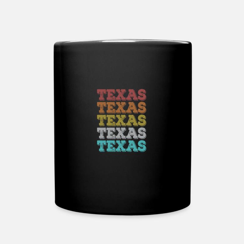 Vintage Texas Houston - Tasse einfarbig - Schwarz