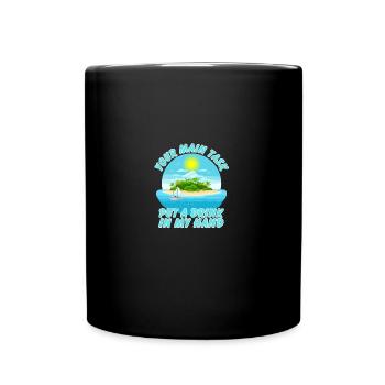 Holiday Beach Island Drinking - Full Colour Mug - black - Front
