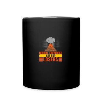Amateur de volcans explorant la géologie de la lave - Mug uni - noir - Devant