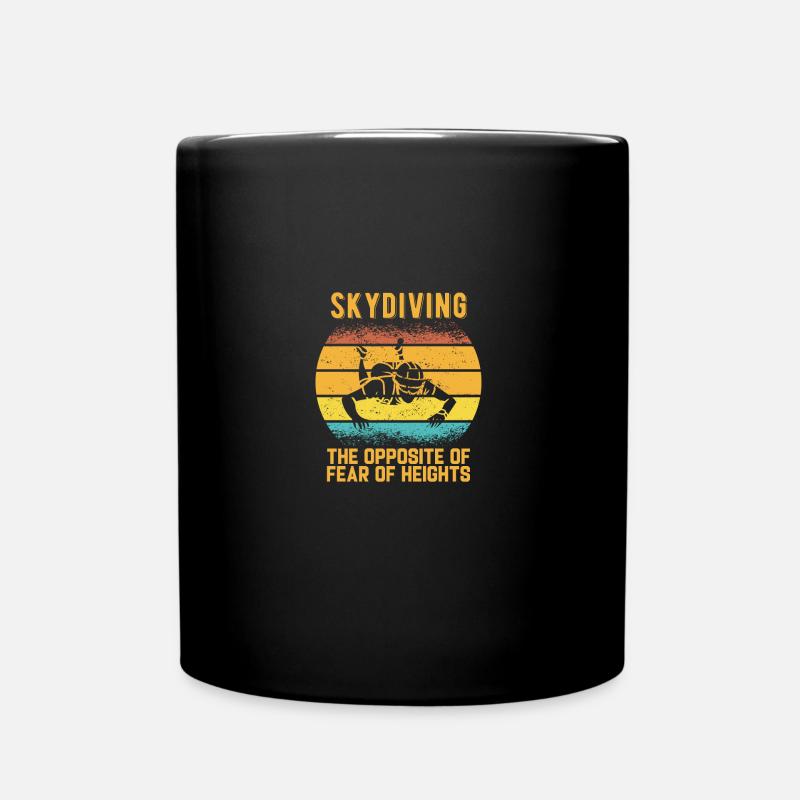 Skydiving Parachuting Skydive Skydiver - Full Colour Mug - black