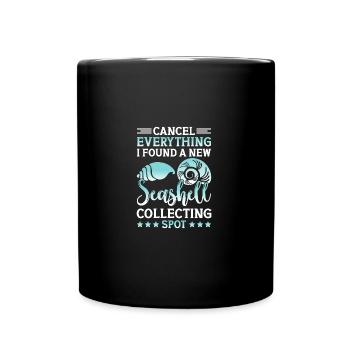 Shelling Seashell Hunter Collecting Seashells - Full Colour Mug - black - Front