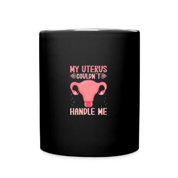 Hysterectomy Survivor Uterus Removal Surgery - Full Colour Mug - black - Front