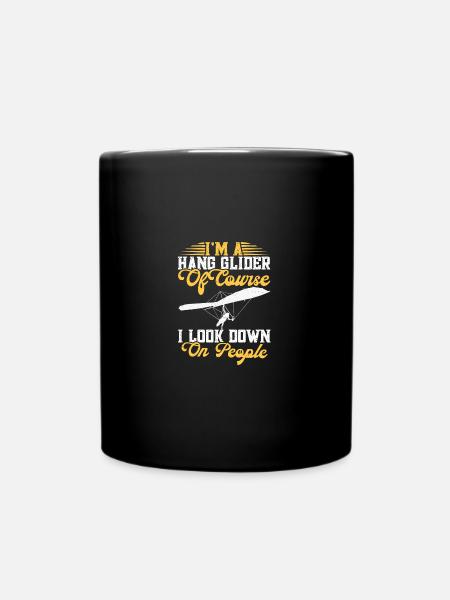 Hanggliding Harness Hang Glider Pilot Hang - Full Colour Mug - black