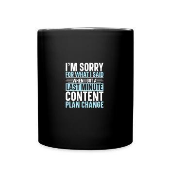 Social Media Platform Advertising Manager SMM - Full Colour Mug - black - Front