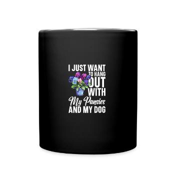 Pansy Flower Seeds Pansies Live Gardening Tools - Tasse einfarbig - Schwarz - Vorne