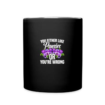 Pensées Gardener Gear Pensées vivantes Plantes Pensée - Mug uni - noir - Devant