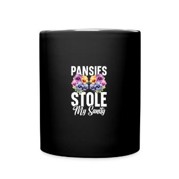 Pensée Fleur Live Gear Pensées Plantes Pensées - Mug uni - noir - Devant