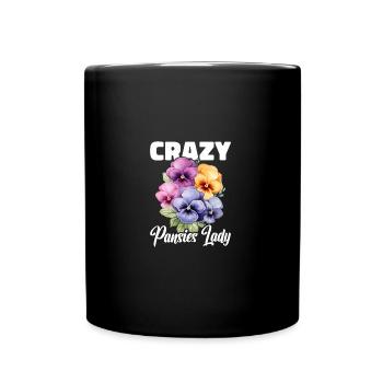 Graines de fleurs de pensées pour planter des pensées de jardinage - Mug uni - noir - Devant