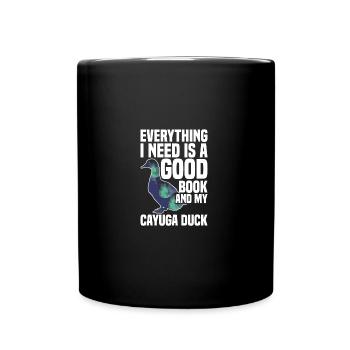 Cayuga Duck Lover Food Stuffed Animal Enclosure - Full Colour Mug - black - Front