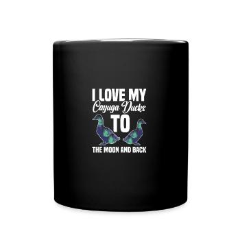 Cayuga Duck Lover Enclos Alimentaire Animal En Peluche - Mug uni - noir - Devant