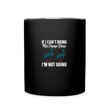 Cayuga Duck Lover Animal en peluche enclos nourriture - Mug uni - noir - Devant