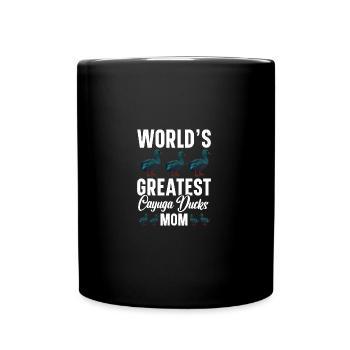 Cayuga canard nourriture enclos animal en peluche Cayuga - Mug uni - noir - Devant