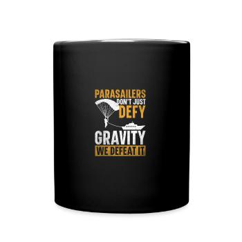 Équipement de parakiter Parachute ascensionnel Kite Parakite - Mug uni - noir - Devant