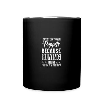 Ventriloquist Puppetry Supplies Puppet Lover - Full Colour Mug - black - Front