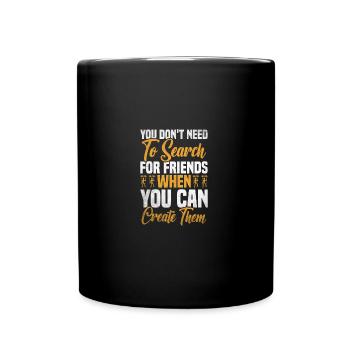 Ventriloquist Puppet for Adults Puppeteer - Full Colour Mug - black - Front