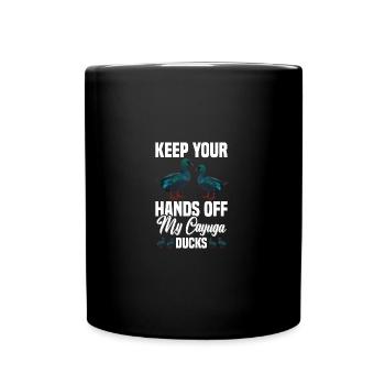 Cayuga Duck Owner Nourriture Enclos pour animaux en peluche - Mug uni - noir - Devant