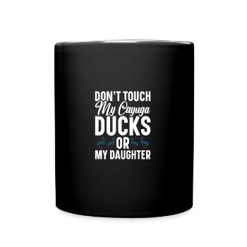 Cayuga canard peluche Animal enclos nourriture Cayuga - Mug uni - noir - Devant