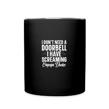 Cayuga Duck Owner Enclos Nourriture pour animaux en peluche - Mug uni - noir - Devant