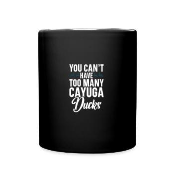 Cayuga canard nourriture enclos animal en peluche Cayuga - Mug uni - noir - Devant