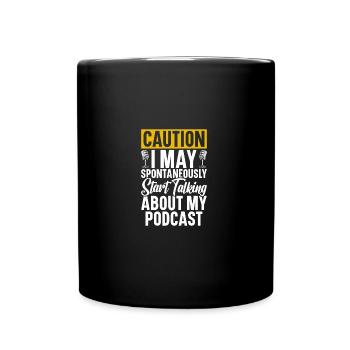 Podcasteur Microphone Podcasting True Crime - Mug uni - noir - Devant