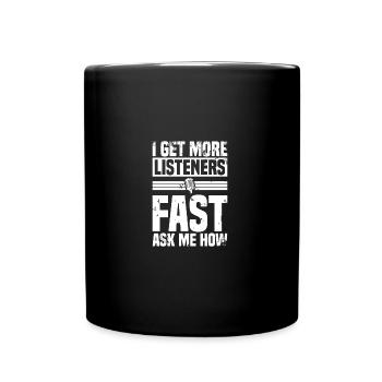 Podcasteur Casque Podcasting True Crime - Mug uni - noir - Devant