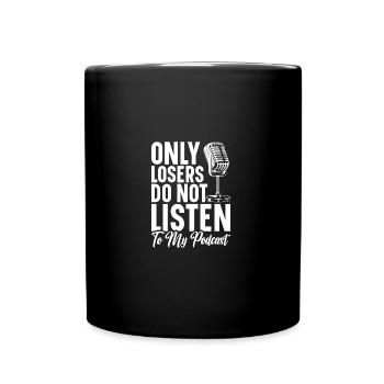 Podcasting Caméra Podcaster Fournitures Podcast - Mug uni - noir - Devant