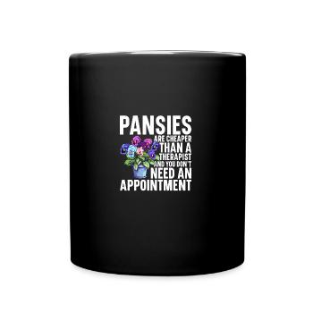 Pansies Plants Gear Pansy Flower Live Pansies - Tasse einfarbig - Schwarz - Vorne