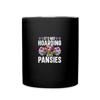 Live Pansies Plants Gear Pansy Flower Pansies - Tasse einfarbig - Schwarz - Vorne