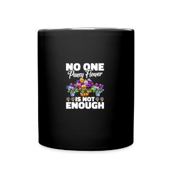 Pansies for Outdoors Pansy Seeds Pansy Flower - Full Colour Mug - black - Front