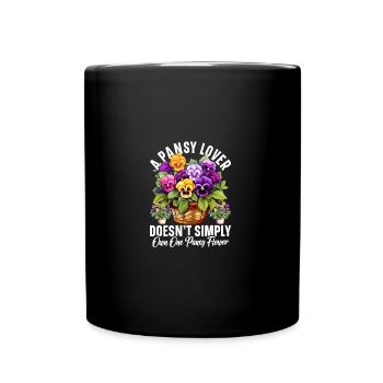 Pensées vivantes Graines de fleurs de pensée Jardinage de pensée - Mug uni - noir - Devant