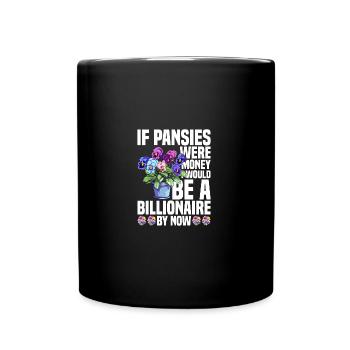 Pansy Seeds Pansies for Outdoors Pansy Flower - Full Colour Mug - black - Front