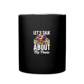 Pansy Seeds Pansies for Outdoors Pansy Flower - Full Colour Mug - black - Front