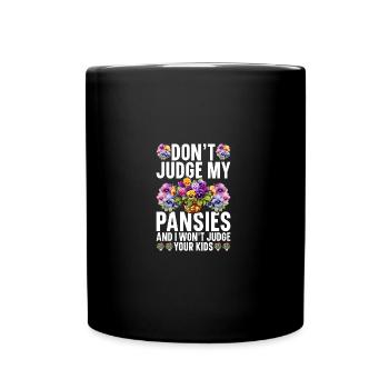 Pansy Seeds Pansies for Outdoors Pansy Flower - Full Colour Mug - black - Front