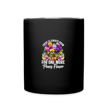 Pansy Seeds Pansies for Outdoors Pansy Flower - Full Colour Mug - black - Front