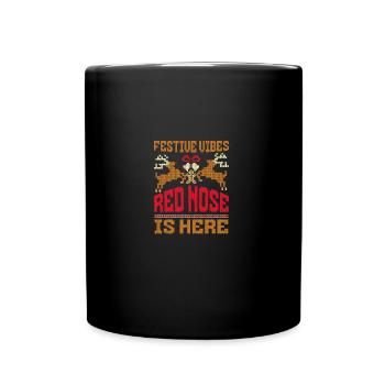 Christmas Santa's Here Jolly Elf Oh Oh Oh - Tasse einfarbig - Schwarz - Vorne