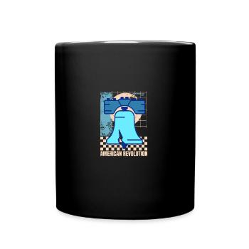 American USA Freedom Justice Fighter Abe 1776 - Tasse einfarbig - Schwarz - Vorne